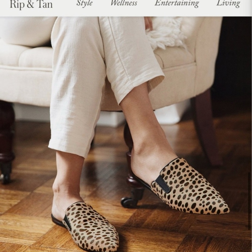 Jenni Kayne Pony Hair Leopard Print Mules EU 39 / US 9 **BRAND NEW** - Picture 8 of 8